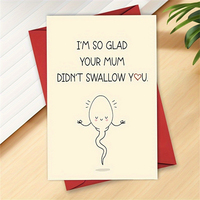 1pc,Cheerin Greeting Card with Envelope - Funny Cards for Him or Her - Hilarious Birthday Cards, Anniversary Cards for Boyfriend