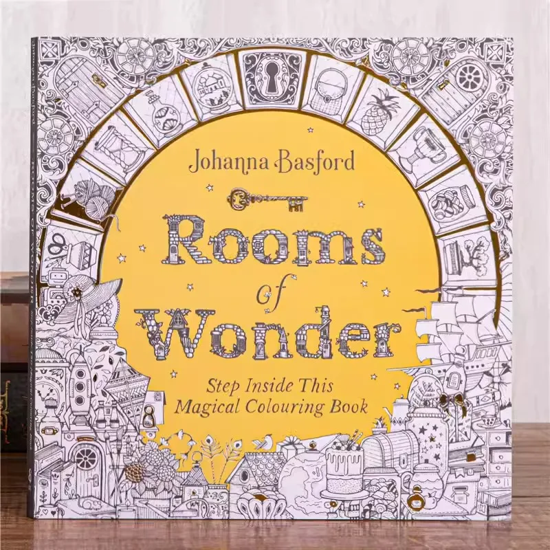 

New 80 Pages 25*25cm Rooms of Wonder Coloring Book For Children Adult Decompression Painting Book for Adult Kids