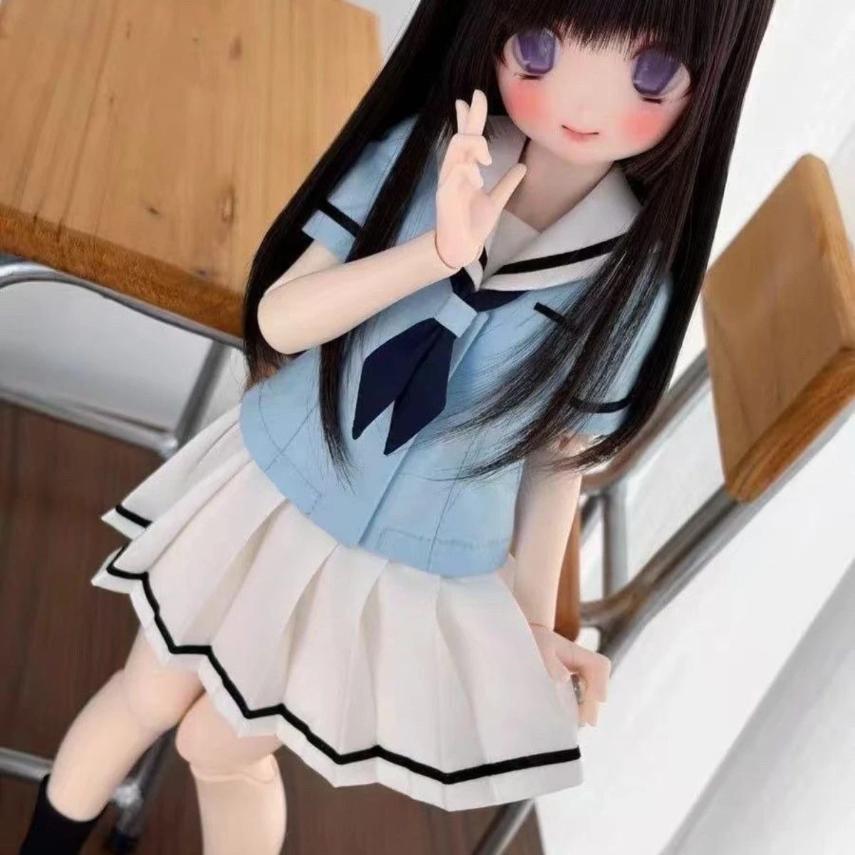 1/4 Doll's Clothes Suit for 45cm Bjd Doll Sailor Suit ,College Style JK Uniform,School Uniform Dress Up Doll Accessories,No Doll