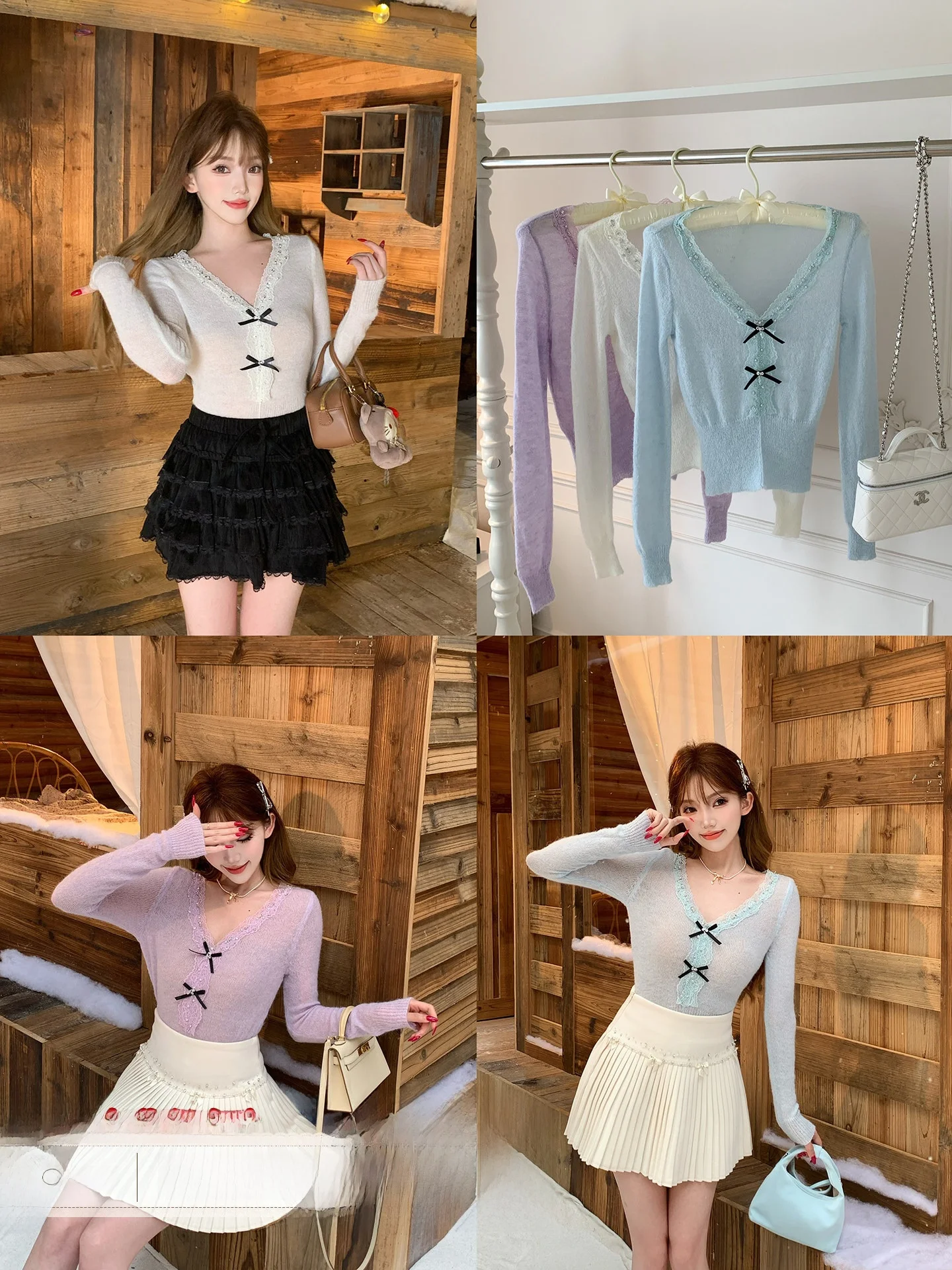 

Вязаный свитер Pure Desire Sle Knot V-ne, облегающий, универсальный, женский, с длинными рукавами