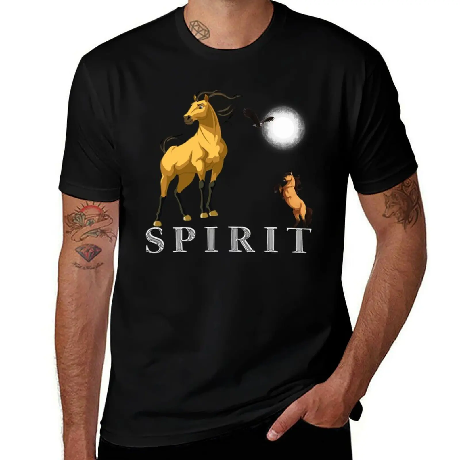 Spirit Stallion of the Cimarron T-Shirt Work Basic Short Sleeve Top T-Shirt