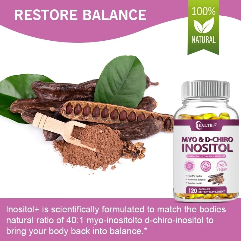 Myo DChiro Inositol Capsules with Folate Boost Ovarian Function Hormone Balance Fertility