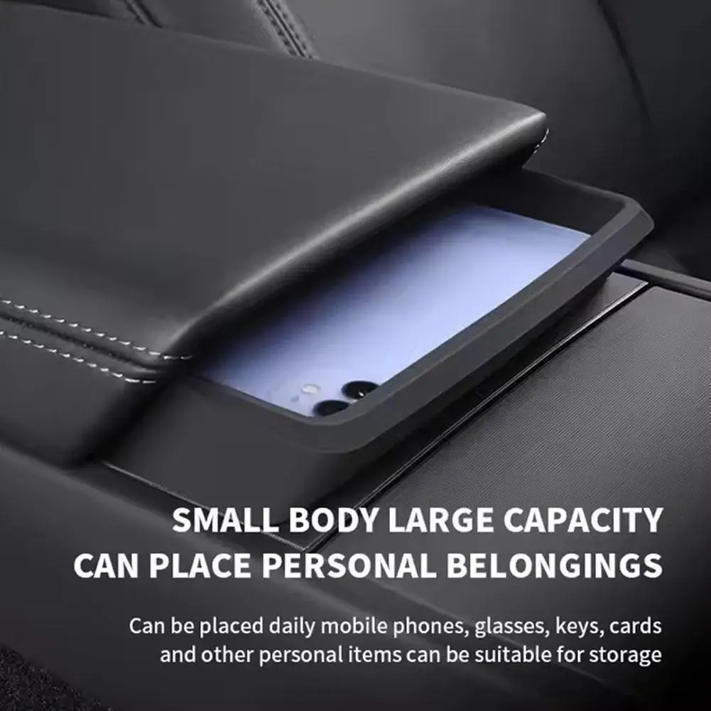 For Tesla Highland Y Center Console Armrest Environmentally Convenient Friendly Box Silicone Pocket Box Storage Gla T5E1 - Image 6