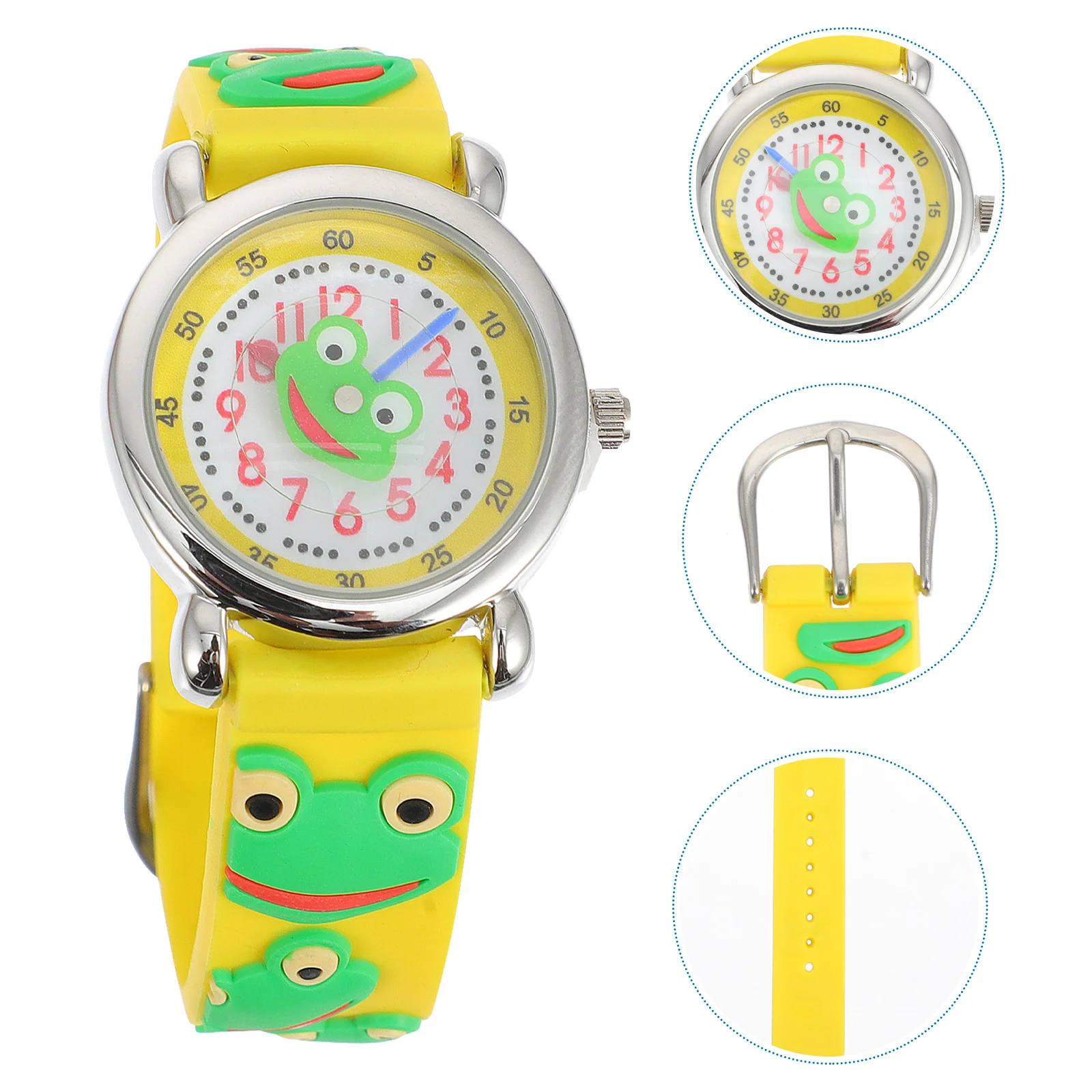 1pc Kids Frog Watch 3D Cartoon Animal Design Silicone Wristwatch For Children Timepiece Gift For Girls Boys Outdoor Waterproof