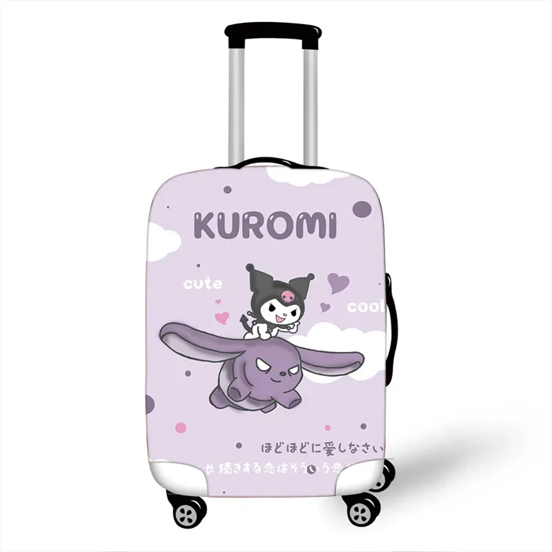 Kuromi copri bagagli Cartoon elastico spesso per donna da 18 a 30 pollici valigia parapolvere Trolley Set accessori da viaggio