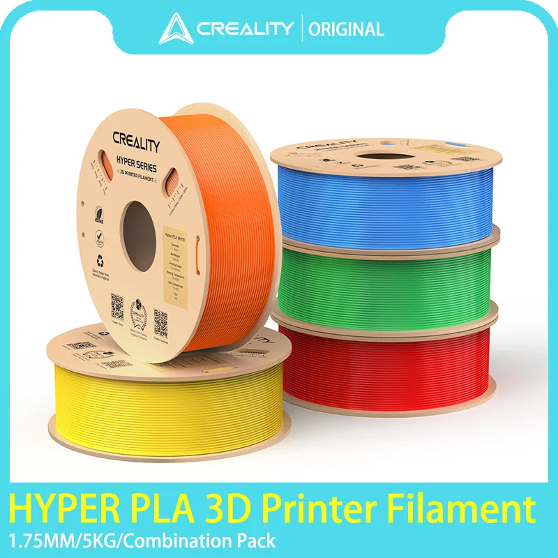 

5 Rolls CREALITY High Speed PLA Filament 1.75mm 1KG Hyper Series PLA 3D PLA Filament for Creality Hi/K1/K1 Max/Ender-5