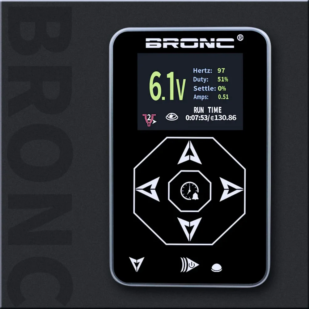 NEW BRONC POWER SUPPLY UPGRADE Tattoo Power Supply Touch Screen Intelligent Digital LCD Makeup Dual Set