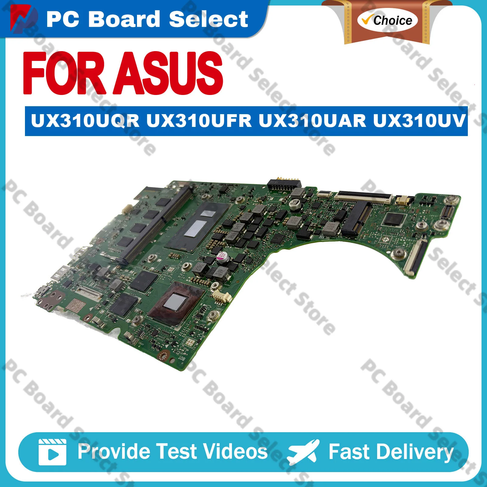 UX310U UX310UV Laptop Motherboard For ASUS U3000U UX310UV UX310UQK UX310UQ UX310UFR UX310UQR RX310U Mainboard With  i3 i5 i7 CPU