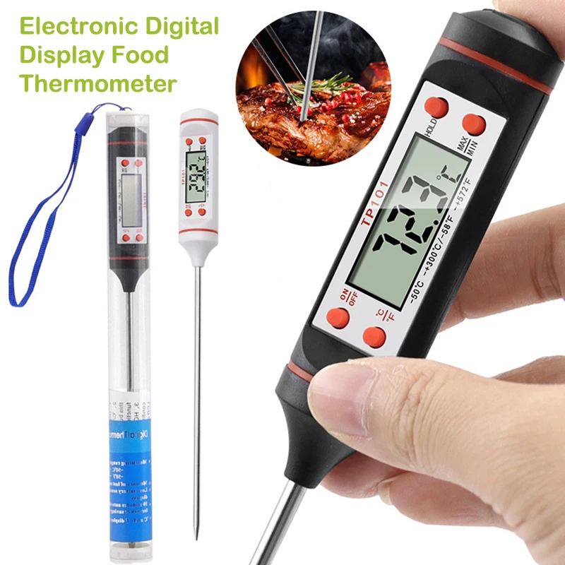 Food Baking Digital Kitchen Probe Thermometer Instant Read Cooking Meat BBQ Sensor Thermometers Probe Tool Heat Tester