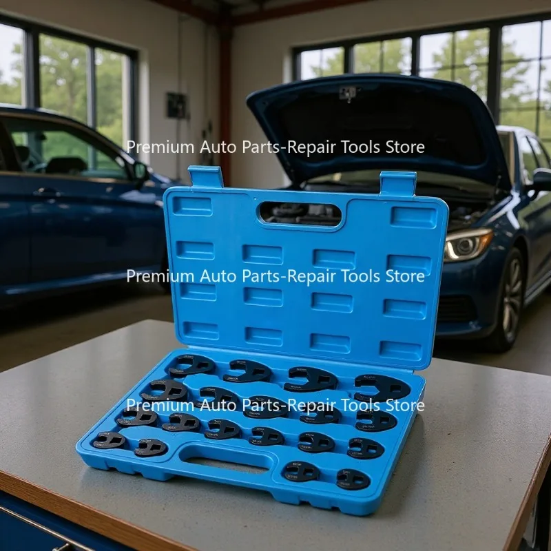 19-Piece Set Multifunctional YouTube Wrench Open Wrench Head U-joint 8-32mm Special Tool for Small Spaces