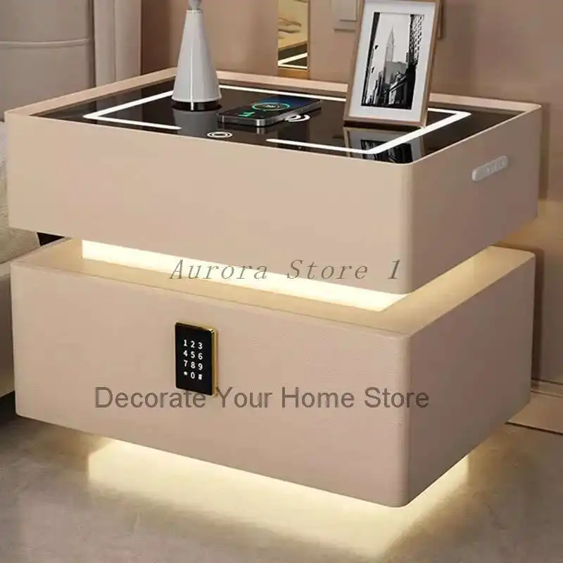 

Smart White Night Stand Wooden Space Saving Console Designer Bedside Cabinet Drawers Table De Nuit Mid Century Modern Furniture