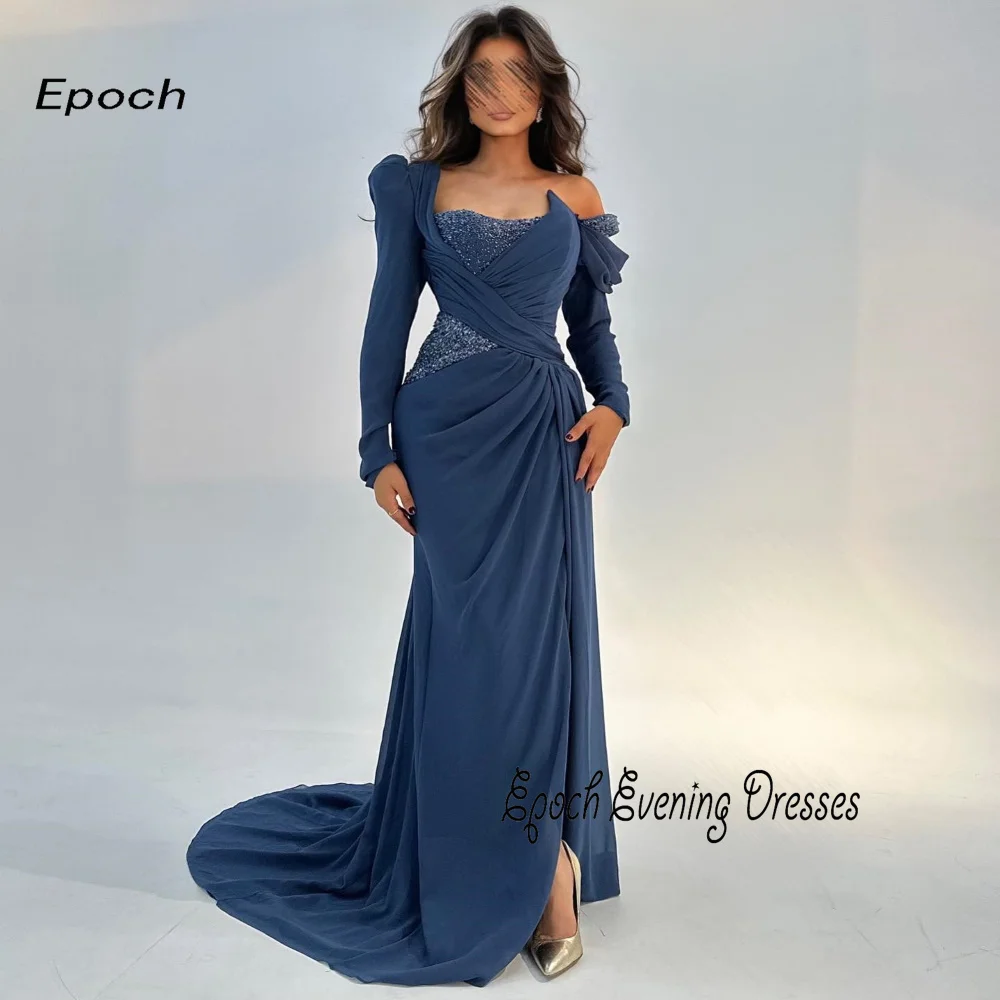 Epoch Formal Evening Dress فساتين مناسبة رسمية Trumpet Strapless Elegant Floor-Length High Split Prom Gown Sexy Women 2024