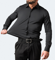 Spring and Summer New Men's Shirt High-quality Seamless Elastic Shirt Business Formal Shirt