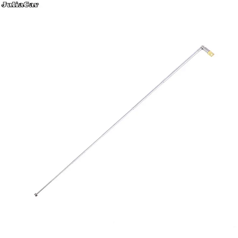 1Pc 37cm 5 Section Telescopic Stainless Steel AM FM Radio Universal Antenna