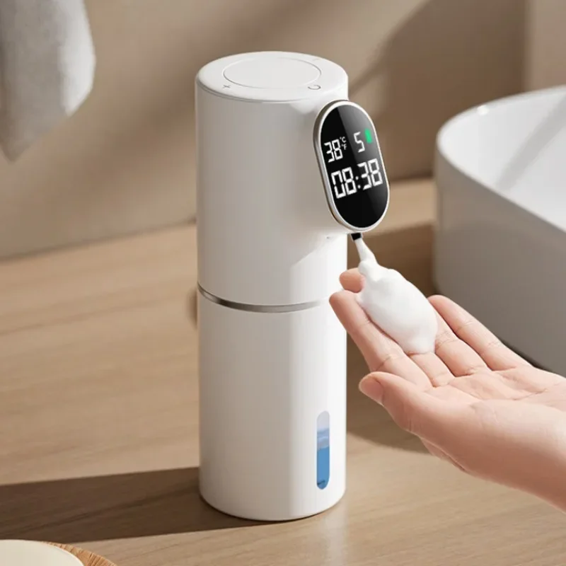 Automatic Foam Soap Dispenser with LED Display - 2-in-1 USB Charging Wall & Desktop Use Dispenser Sabao Automatico
