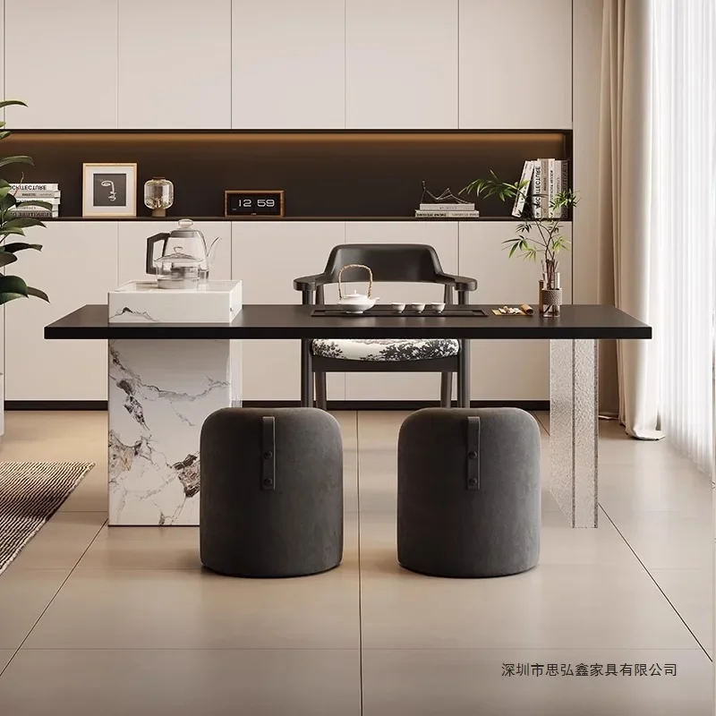 DSA solid wood tea table, office tea brewing integrated table, Kung Fu modern minimalist style, reception balcony, living room,