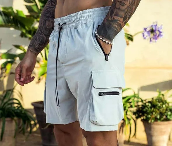 

Men's Cargo Shorts Summer Oversized Pants Elastic Waist Large Size Outdoor Jogging Sweatpants Trend Multi Pockets Men Clothes