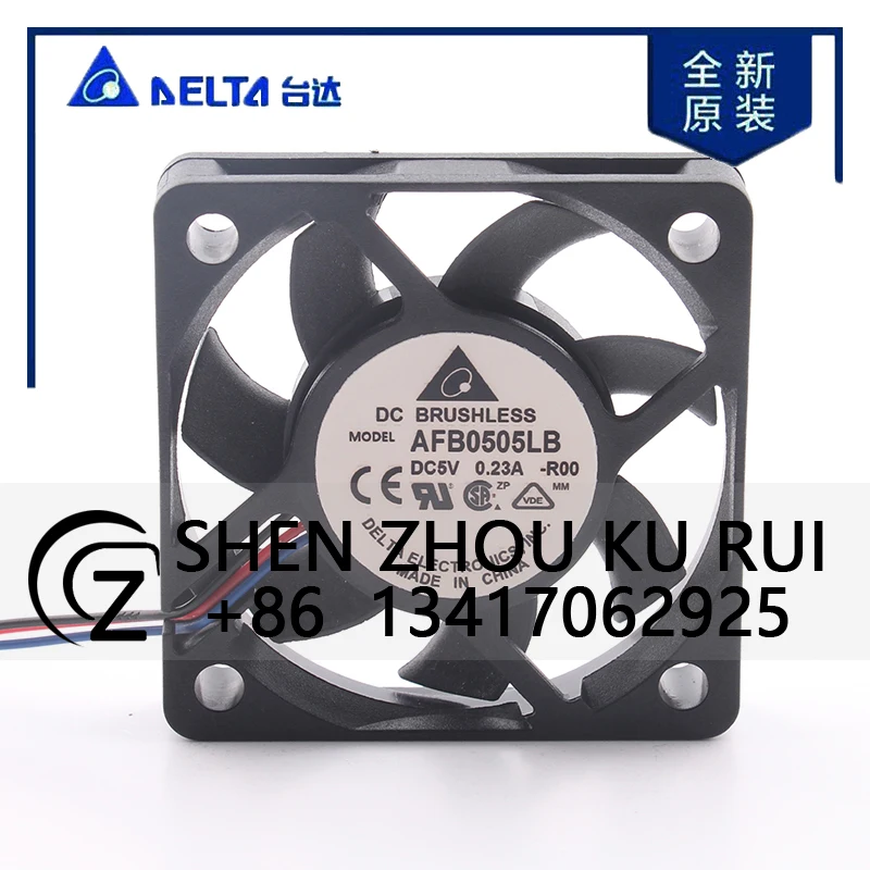 

Original Delta 12V 24V 48V DC 5V 0.23A AC EC 5015 50X50X15MM 5CM Axial Flow Converter Ball Bearing 3-wire AFB0505LB Cooling Fan