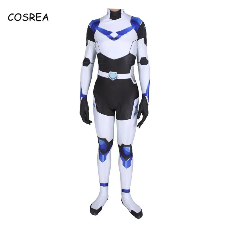 Voltron Cosplay Verteidiger des Universums Onesie Erwachsener Ganzkörper-Spandex-Anzug Kostüm Halloween-Kostüme für Männer Zentai-Body