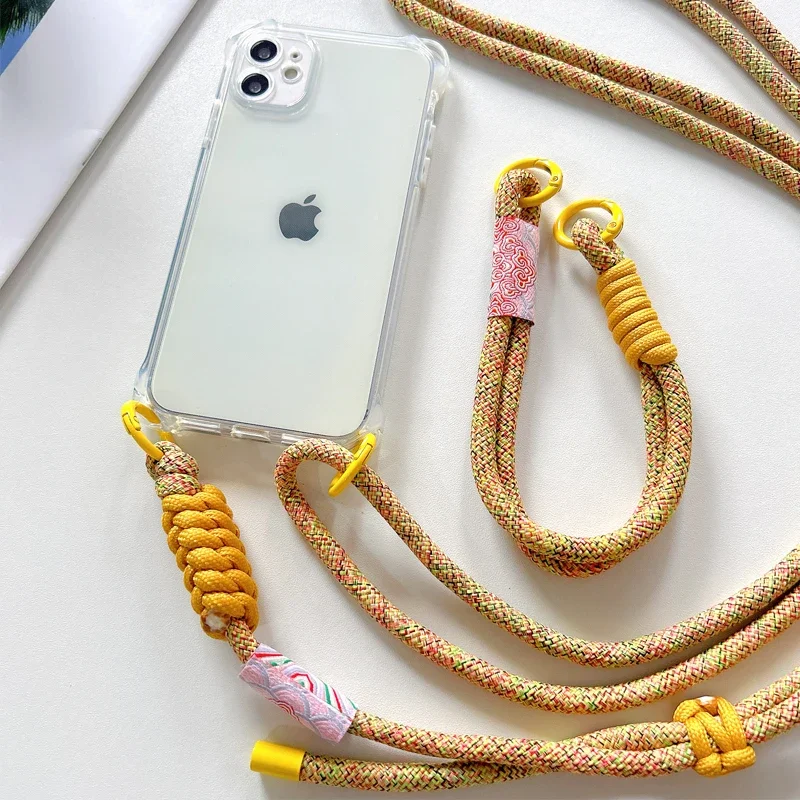 Fashion Clear Soft  Adjustable Strap Lanyard Case For iPhone 17 Air 16 15 14 11 12 13 Pro Max 16E Crossbody Necklace Cover