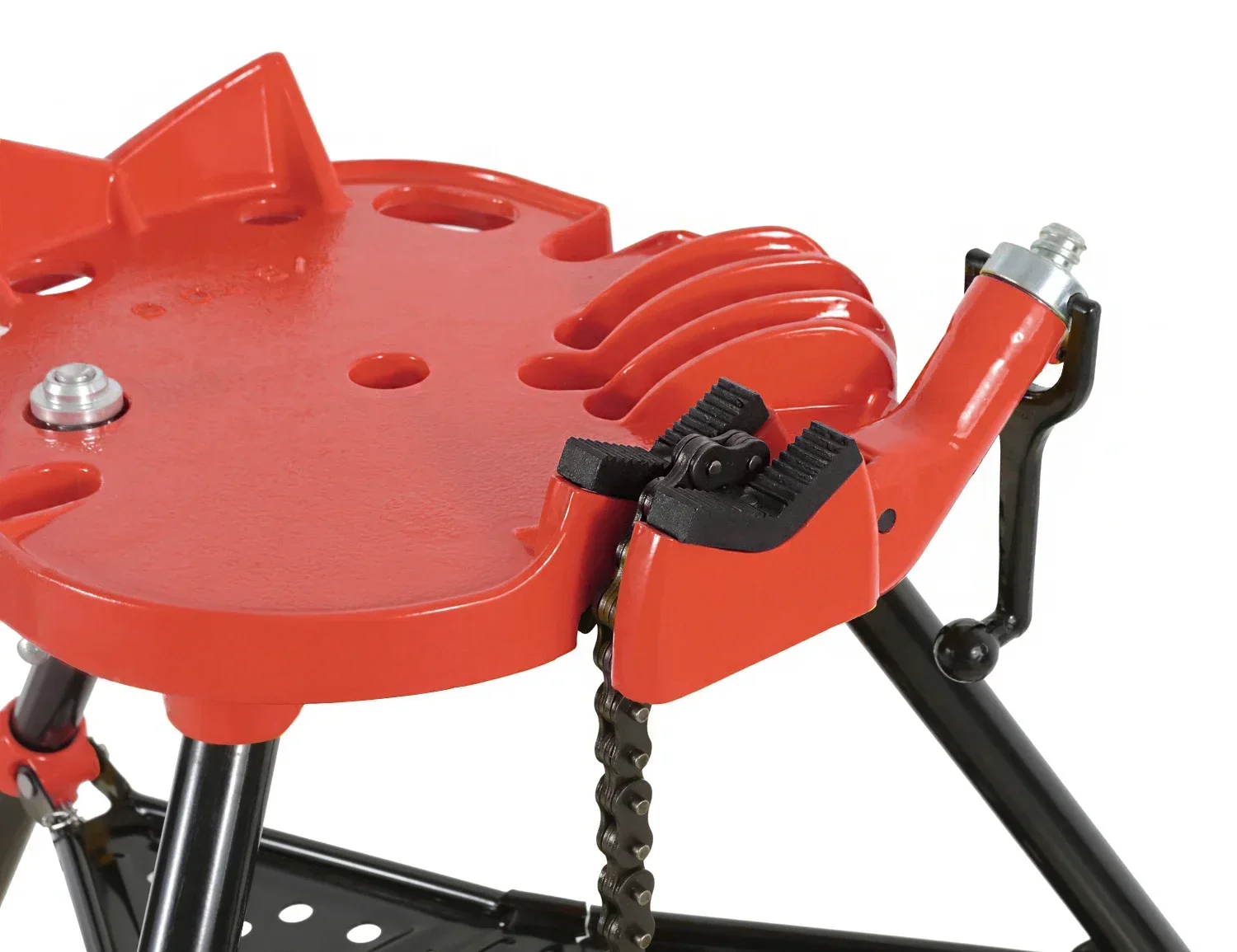 1/8 To 6 Inch Bench Chain Pipe Vise Stand Foot Adjustable Metal Pipeline Cing Bracket Industrial Pipe Repair Tool