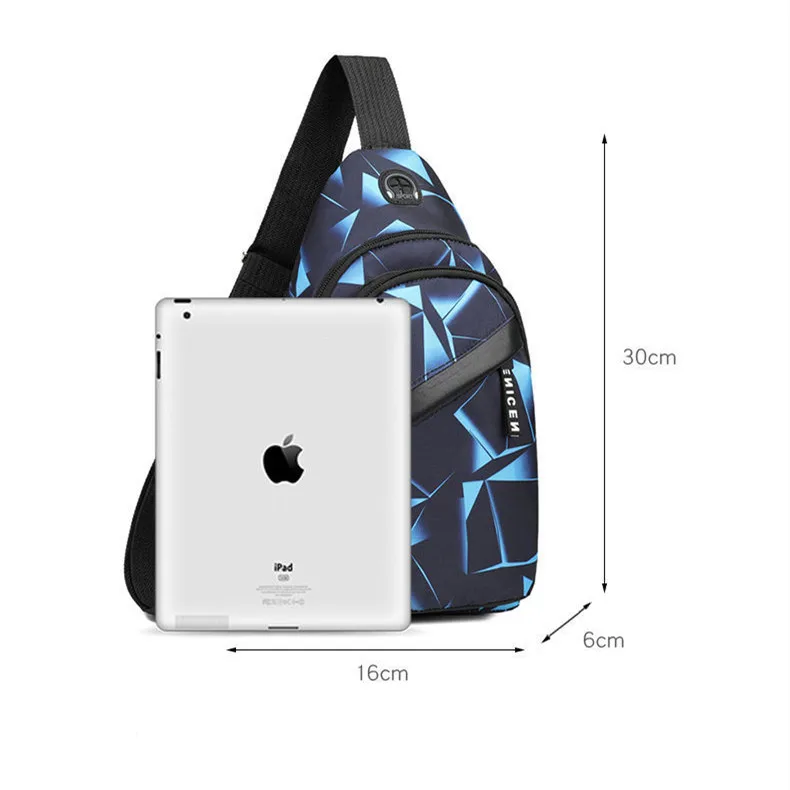 Brusttasche, lässige wasserdichte Umhängetasche für Herren, trendige Sporttasche, multifunktionale kleine Tasche, Umhängetasche – Detail 11
