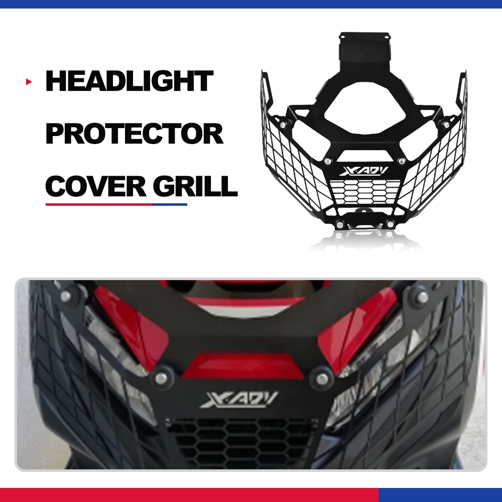 

FOR HONDA X-ADV 750 2017-2020 2019 2018 XADV 750 Scooter Headlight Headlamp Grille Shield Guard Cover Protector 2023 2022 2021