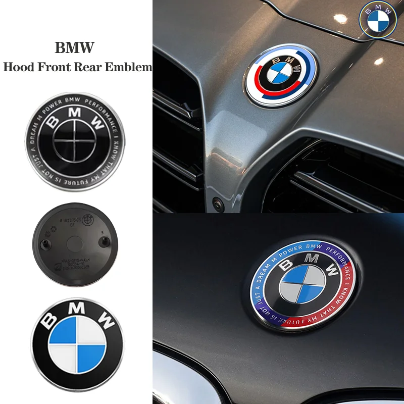 74 мм 82 мм эмблема передней капота автомобиля Логотип задний багажник значок для BMW E46 E39 E38 E90 E60 X3 X5 X6 F11 F20 F30 F01 G05 G20 M4 G30 E91 M3