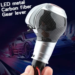 LED Gear Shift Knob shifter for Audi A3 8V A6 C7 S3 RS3 Q3 S6 S7 RS6 S4 S5 A7 Q5 Q2 SQ5 Gear Lever Handle Carbon Fiber Automatic