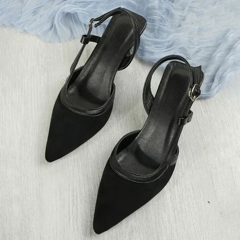Luxury High-quality Women's Sandals Casual Fashion Brand High Heels Comfortable and Elegant 2025 Summer High Heels Women's Shoes image 5