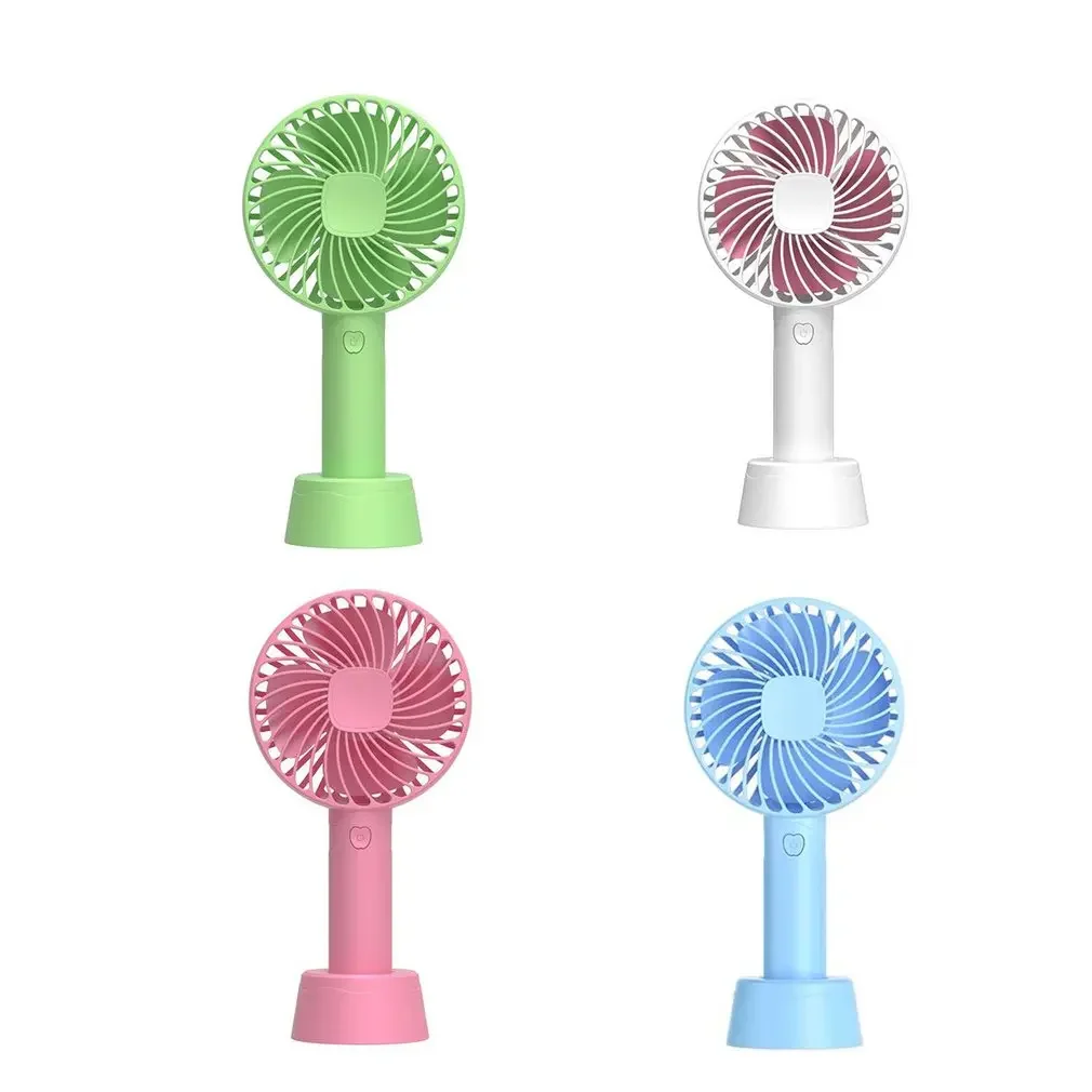 A20 Handheld USB Charging Mini Fan with Base - Silent Student Desk Table Fan