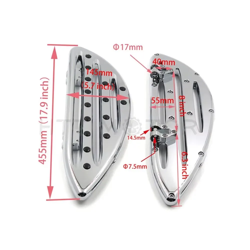 Driver CNC Stretched Floorboard for Harley Davidson 1984-2017 Touring/Softail/Dyna FLD Fat Boy FLSTF Motorcycle Parts