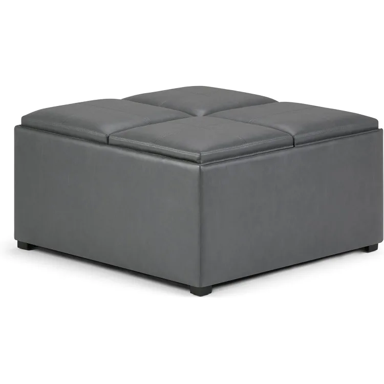 Ottoman, 35 inch, Stone Grey