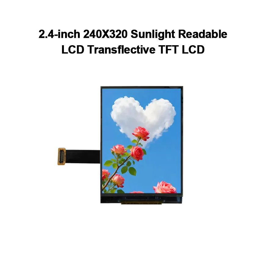 2.4 Inch 240*320 QSPI Sunlight Readable Transflective TFT LCD Module for Bicycle Odometer Walkie-talkie Charging Station Screen
