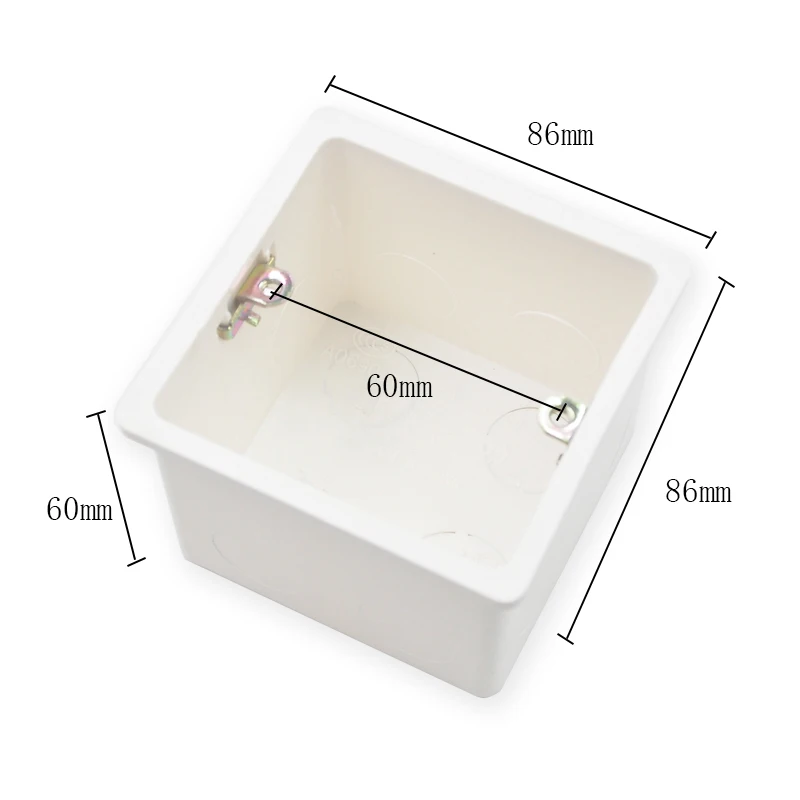 High Quality Secret Stash Wall Mount Switch Junction Dark Box 80*80*60mm for 86 Type Wall Switches and Sockets