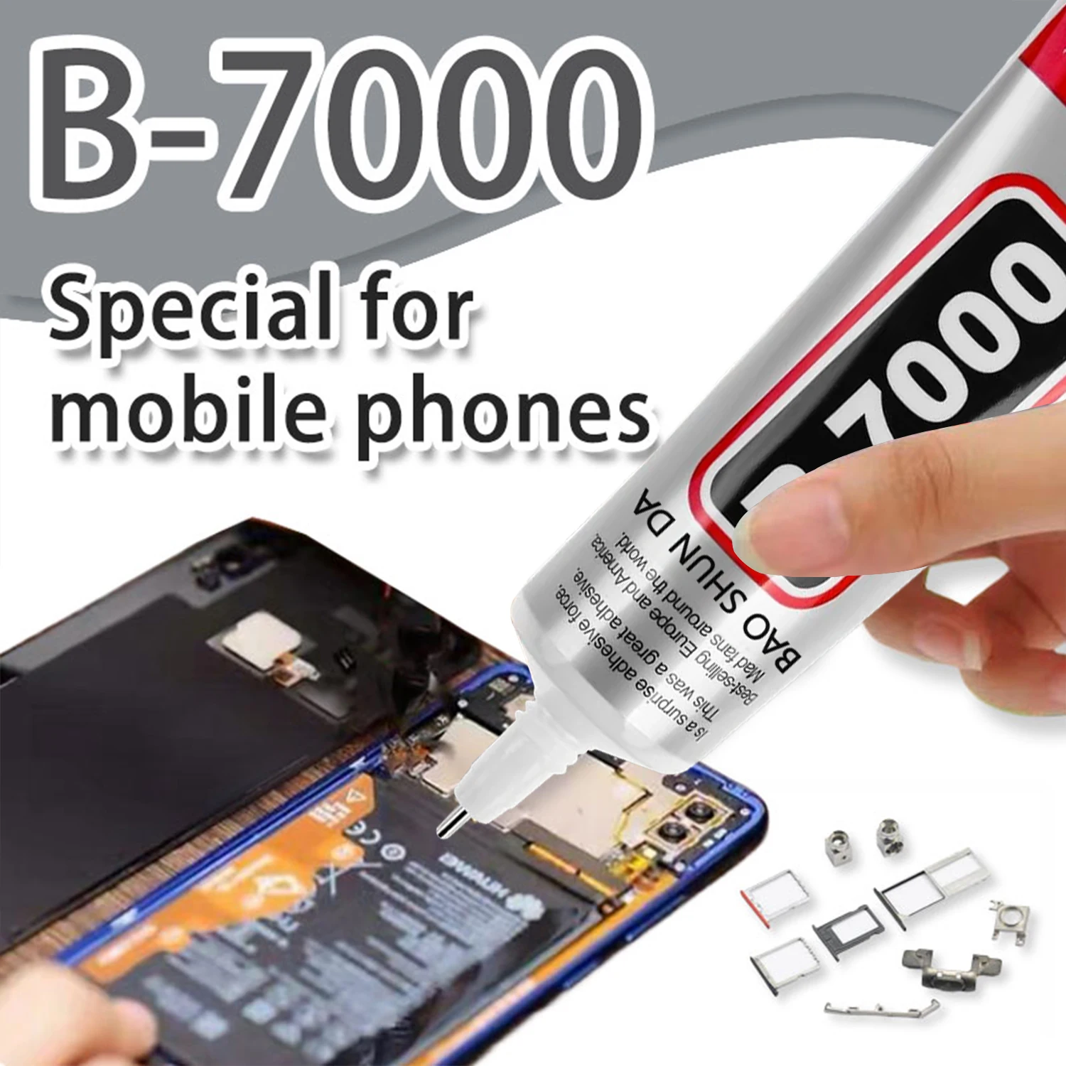 B-7000 Phone Screen Repair Glue Clear 15ml/25ml/50ml/110ml, Phone Case Repair Liquid Super Strong Transparent Waterproof Jewelry Craft Glue , Fast Drying Resin Glue.