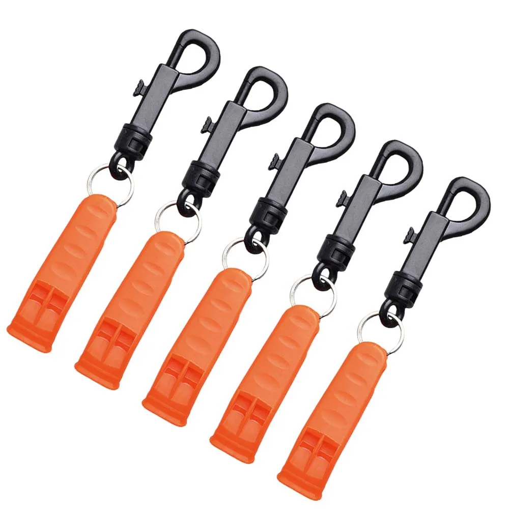 10 قطعة صفارات الطوارئ البقاء على قيد الحياة في الهواء الطلق صفارات التخييم البلاستيكية المحمولة إشارة السلامة خفيفة الوزن للمشي لمسافات طويلة التدريب السفر