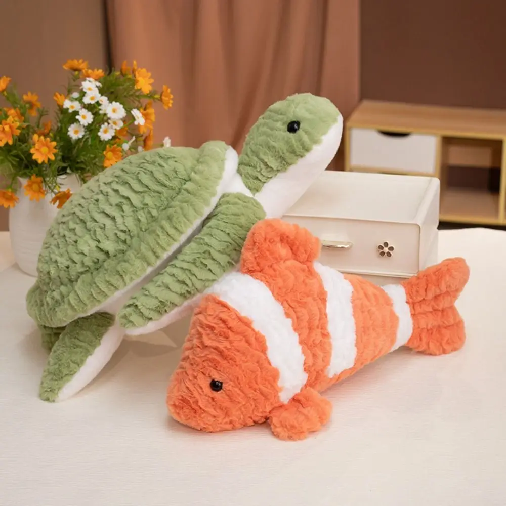 

Marine Animal Clown Fish Plush Toys Fluffy Lobster Sea Turtle Stuffed Doll Cute Soft Animal Octopus Pillow Children Gift