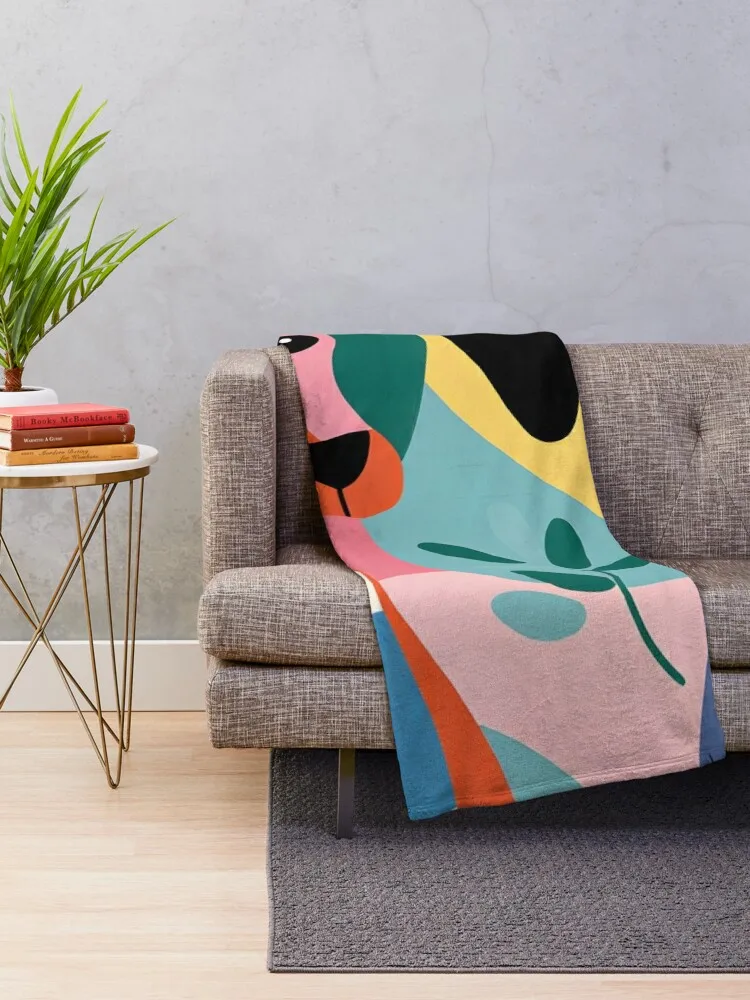 Dog Matisse style abstract art pastel colour. Throw Blanket Camping For Baby Soft Big blankets and throws Blankets