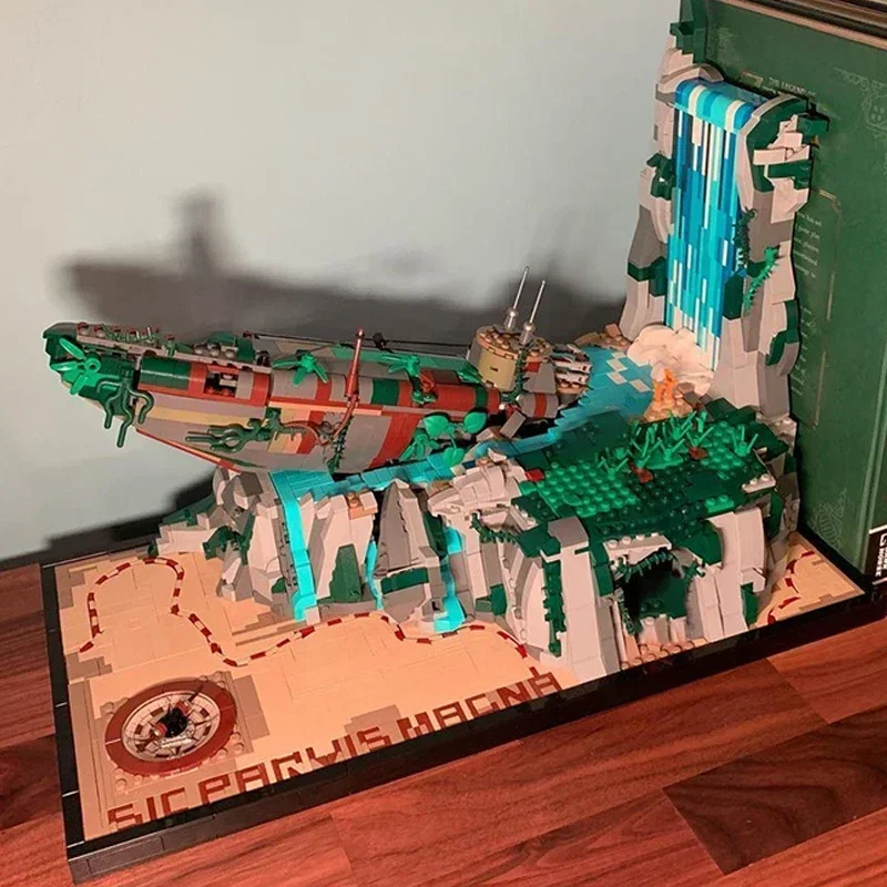 Famoso modelo de jogo de aventura moc tijolos de construção alemão u-boat tecnologia blocos modulares presentes brinquedos de natal diy conjuntos de montagem