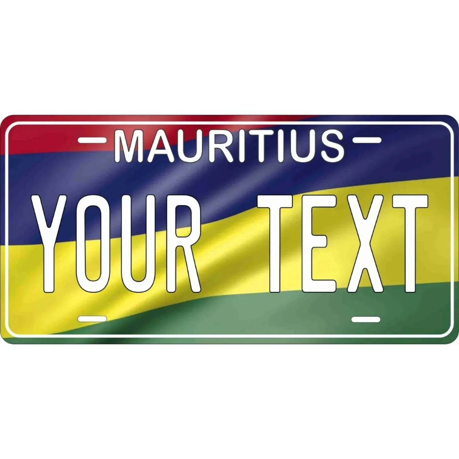 1PC 2D Flat Custom Mauritius Flag Wave Decorative Tag, Home Decor, Dustproof & Waterproof (Only Decoration)