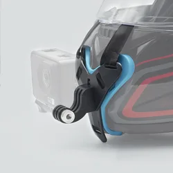 Supporto per fotocamera con supporto per mento anteriore per casco da moto per GoPro Hero DJI Osmo Action Insta360 Action Camera Accessorie cinturino per casco