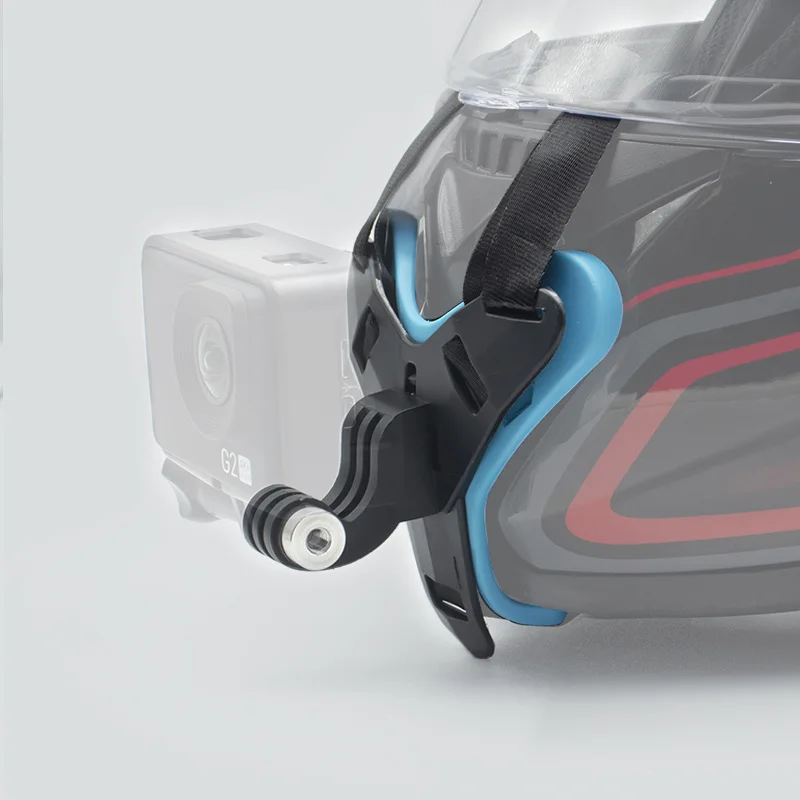 Kask motocyklowy przedni stojak na podbródek uchwyt kamery dla GoPro Hero DJI Osmo Action Insta360 akcesoria do kamery akcji pasek na kask