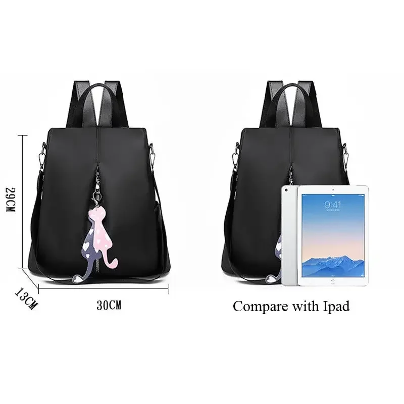 NEW Women's Anti-theft Backpack Fashion Simple Solid Color School Bag Oxford Cloth Shoulder Bag Large Capacity Backpack Simple