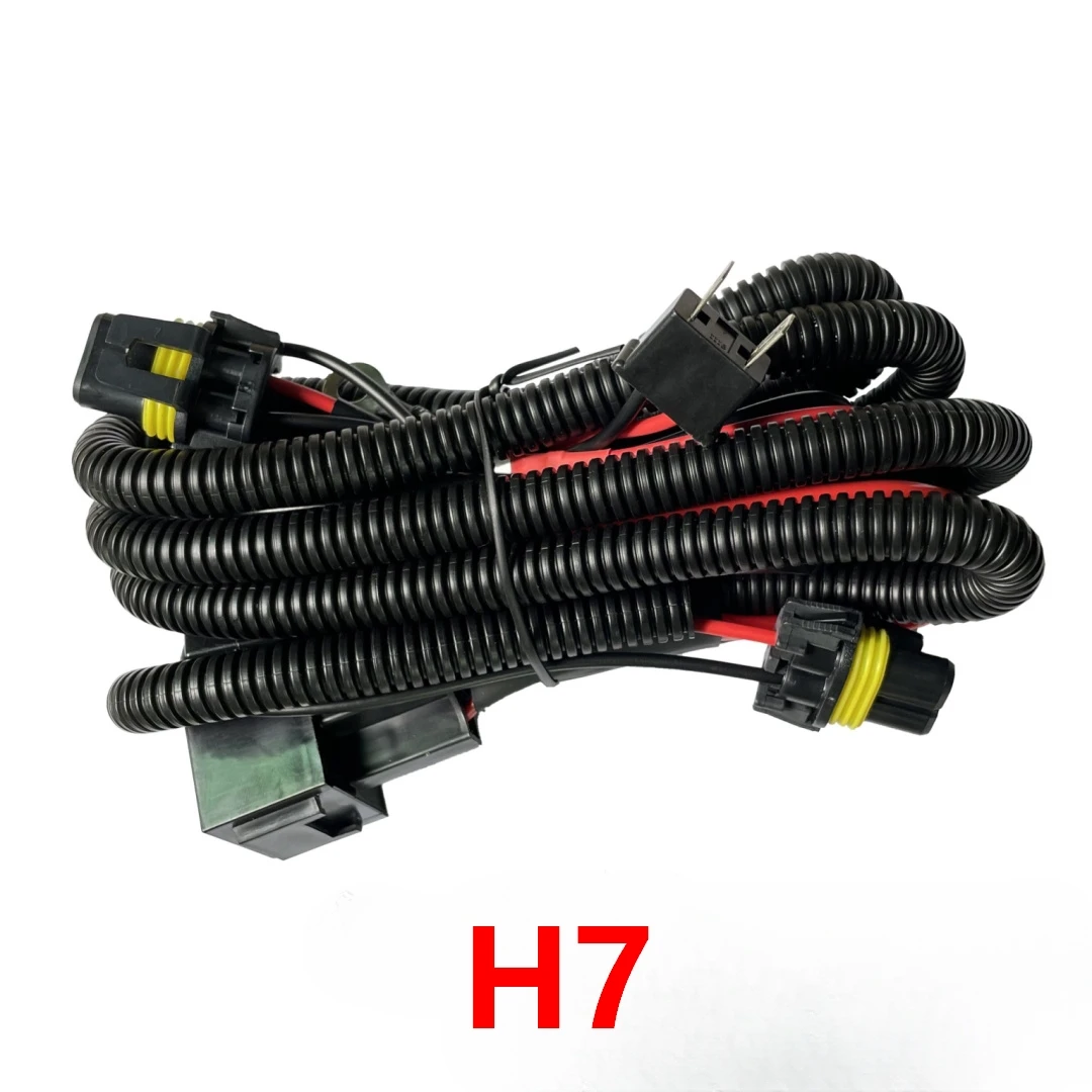 1Pcs 75w HID Harness 12V 40A Extra Headlights Harness Plug Play Cable H1 H3 H7 HB3 HB4 H8 H9 H11 12V Cars Headlights Wiring