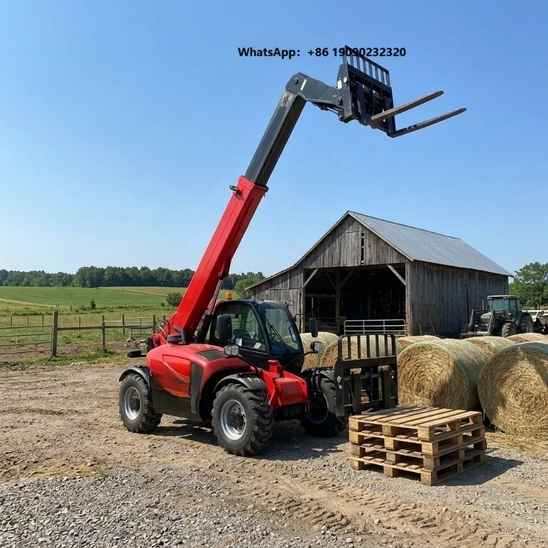 Hot Sale Rough Terrain Telescopic Forklift 4WD Telehandler Agricultural Wheel Loader for Farm Use T001