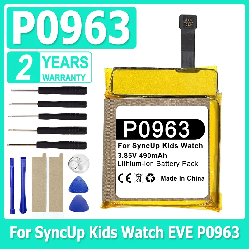 

High Quality Brand-New Battery EVE P0963 495mAh For SyncUp Kids Watch EVE P0963 Watch Battery + Free Tools