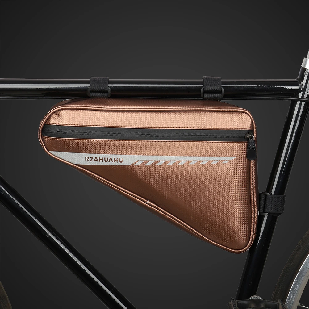 RZAHUAHU Cycling Frame Tube Front Bags Portable Bike Upper Tube Pannier Storage Pouch Night Reflective Cycling Accessories