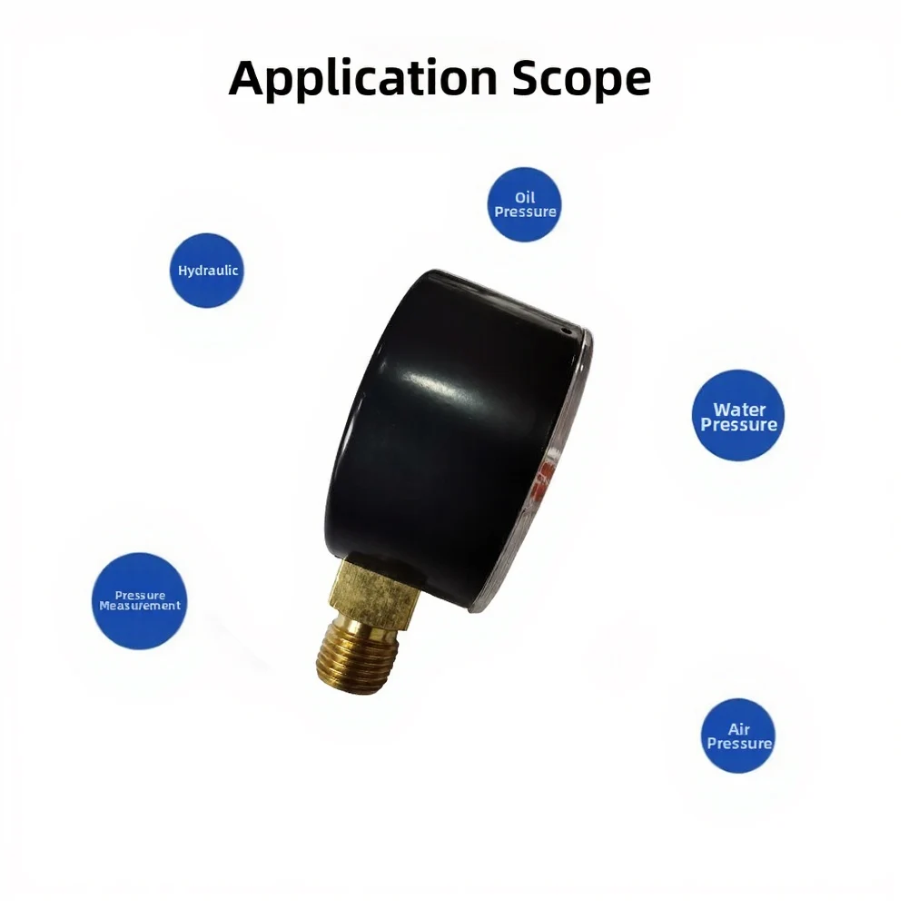 For Home Water Supply 10 Bar Pressure Gauge Radial Connection Reliable Pressure Gauge for media 1 To 90 C Max Torque 20 Nm