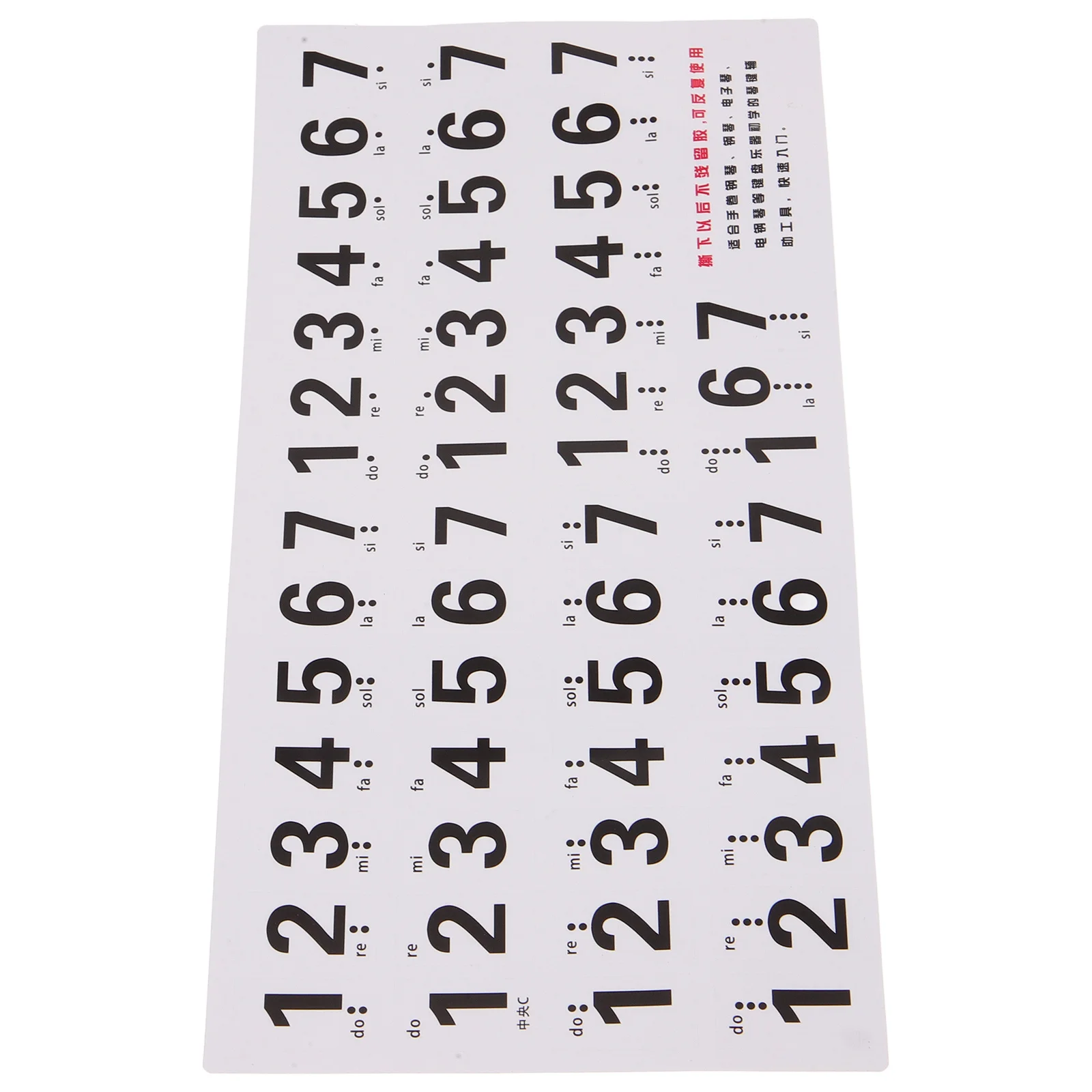 1Set Stiker Kunci Piano Label Keyboard Bahan Kokoh Tahan Lama Anti Residu Sempurna untuk Pemula Stiker Kunci Piano